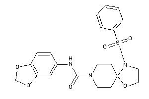 N-(1,3-benzodioxol-5-yl)-1-besyl-4-oxa-1,8-diazaspiro[4.5]decane-8-carboxamide