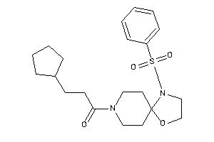 1-(1-besyl-4-oxa-1,8-diazaspiro[4.5]decan-8-yl)-3-cyclopentyl-propan-1-one