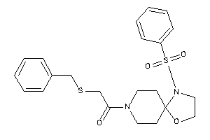 2-(benzylthio)-1-(1-besyl-4-oxa-1,8-diazaspiro[4.5]decan-8-yl)ethanone