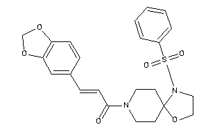 3-(1,3-benzodioxol-5-yl)-1-(1-besyl-4-oxa-1,8-diazaspiro[4.5]decan-8-yl)prop-2-en-1-one