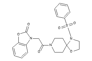 3-[2-(1-besyl-4-oxa-1,8-diazaspiro[4.5]decan-8-yl)-2-keto-ethyl]-1,3-benzoxazol-2-one