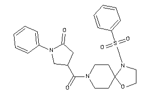 4-(1-besyl-4-oxa-1,8-diazaspiro[4.5]decane-8-carbonyl)-1-phenyl-2-pyrrolidone