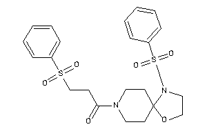 3-besyl-1-(1-besyl-4-oxa-1,8-diazaspiro[4.5]decan-8-yl)propan-1-one