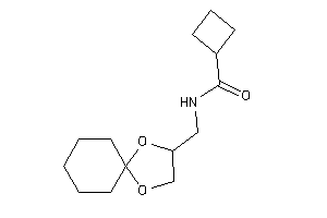 Image of N-(1,4-dioxaspiro[4.5]decan-3-ylmethyl)cyclobutanecarboxamide