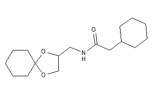 2-cyclohexyl-N-(1,4-dioxaspiro[4.5]decan-3-ylmethyl)acetamide