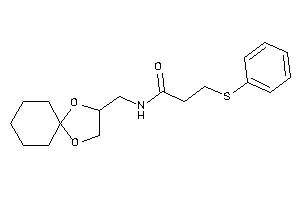 N-(1,4-dioxaspiro[4.5]decan-3-ylmethyl)-3-(phenylthio)propionamide