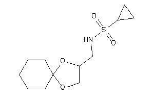 N-(1,4-dioxaspiro[4.5]decan-3-ylmethyl)cyclopropanesulfonamide