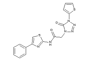 2-[5-keto-4-(2-thienyl)tetrazol-1-yl]-N-(4-phenylthiazol-2-yl)acetamide