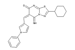 2-cyclohexyl-5-imino-6-[(1-phenylpyrrol-3-yl)methylene]-[1,3,4]thiadiazolo[3,2-a]pyrimidin-7-one
