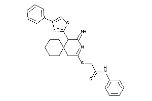 2-[[4-imino-5-(4-phenylthiazol-2-yl)-3-azaspiro[5.5]undec-2-en-2-yl]thio]-N-phenyl-acetamide