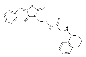 N-[2-(5-benzal-2,4-diketo-thiazolidin-3-yl)ethyl]-2-(tetralin-1-ylamino)acetamide