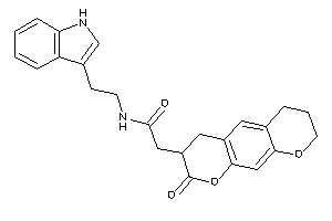 N-[2-(1H-indol-3-yl)ethyl]-2-(2-keto-4,6,7,8-tetrahydro-3H-pyrano[3,2-g]chromen-3-yl)acetamide
