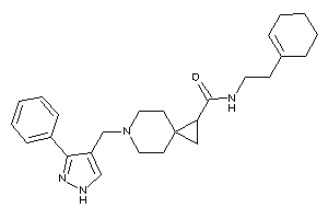 N-(2-cyclohexen-1-ylethyl)-6-[(3-phenyl-1H-pyrazol-4-yl)methyl]-6-azaspiro[2.5]octane-2-carboxamide