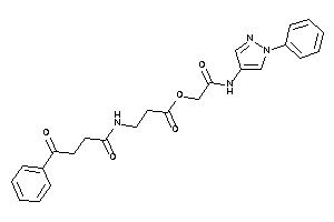 Image of 3-[(4-keto-4-phenyl-butanoyl)amino]propionic Acid [2-keto-2-[(1-phenylpyrazol-4-yl)amino]ethyl] Ester