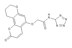 Image of 2-[(2-keto-9,10-dihydro-8H-pyrano[2,3-h]chromen-5-yl)oxy]-N-(5H-tetrazol-5-yl)acetamide