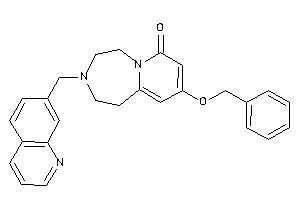 Image of 9-benzoxy-3-(7-quinolylmethyl)-1,2,4,5-tetrahydropyrido[2,1-g][1,4]diazepin-7-one