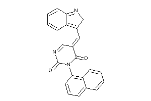 5-(2H-indol-3-ylmethylene)-3-(1-naphthyl)pyrimidine-2,4-quinone