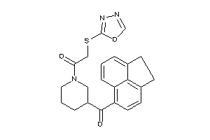 Image of 1-[3-(acenaphthene-5-carbonyl)piperidino]-2-(1,3,4-oxadiazol-2-ylthio)ethanone