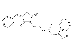 N-[2-(5-benzal-2,4-diketo-thiazolidin-3-yl)ethyl]-2-(benzofuran-3-yl)acetamide