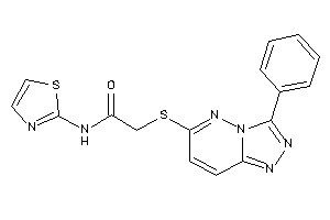 2-[(3-phenyl-[1,2,4]triazolo[3,4-f]pyridazin-6-yl)thio]-N-thiazol-2-yl-acetamide