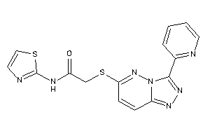 2-[[3-(2-pyridyl)-[1,2,4]triazolo[3,4-f]pyridazin-6-yl]thio]-N-thiazol-2-yl-acetamide