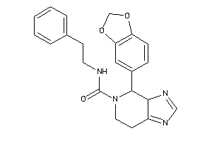 Image of 4-(1,3-benzodioxol-5-yl)-N-phenethyl-3a,4,6,7-tetrahydroimidazo[4,5-c]pyridine-5-carboxamide