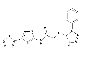 2-[(4-phenyl-1,5-dihydrotetrazol-5-yl)thio]-N-[4-(2-thienyl)thiazol-2-yl]acetamide