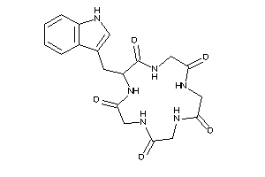 2-(1H-indol-3-ylmethyl)-3,6,9,12,15-pentazacyclopentadecane-1,4,7,10,13-pentone