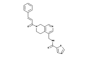 N-[(7-cinnamoyl-6,8-dihydro-5H-2,7-naphthyridin-4-yl)methyl]thiazole-5-carboxamide