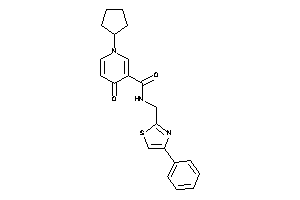 1-cyclopentyl-4-keto-N-[(4-phenylthiazol-2-yl)methyl]nicotinamide