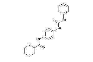 N-[4-(phenylcarbamoylamino)phenyl]-1,4-dioxane-2-carboxamide