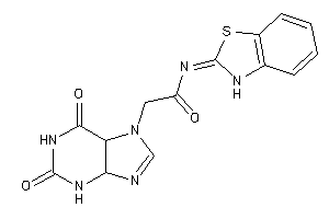 Image of N-(3H-1,3-benzothiazol-2-ylidene)-2-(2,6-diketo-4,5-dihydro-3H-purin-7-yl)acetamide