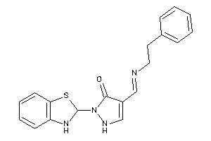 2-(2,3-dihydro-1,3-benzothiazol-2-yl)-4-(phenethyliminomethyl)-3-pyrazolin-3-one