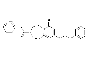 Image of 3-(2-phenylacetyl)-9-[2-(2-pyridyl)ethoxy]-1,2,4,5-tetrahydropyrido[2,1-g][1,4]diazepin-7-one