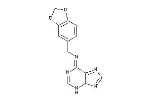 Image of 3,4-dihydropurin-6-ylidene(piperonyl)amine