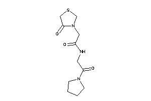 Image of N-(2-keto-2-pyrrolidino-ethyl)-2-(4-ketothiazolidin-3-yl)acetamide
