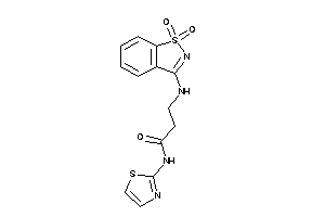 3-[(1,1-diketo-1,2-benzothiazol-3-yl)amino]-N-thiazol-2-yl-propionamide