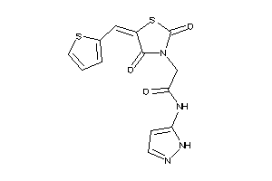 2-[2,4-diketo-5-(2-thenylidene)thiazolidin-3-yl]-N-(1H-pyrazol-5-yl)acetamide