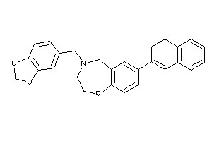 7-(3,4-dihydronaphthalen-2-yl)-4-piperonyl-3,5-dihydro-2H-1,4-benzoxazepine