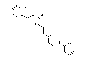 Image of 4-keto-N-[2-(4-phenylpiperazino)ethyl]-1H-1,8-naphthyridine-3-carboxamide