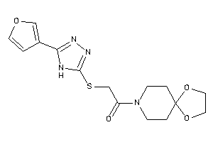 1-(1,4-dioxa-8-azaspiro[4.5]decan-8-yl)-2-[[5-(3-furyl)-4H-1,2,4-triazol-3-yl]thio]ethanone