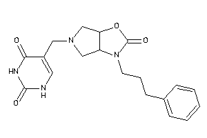 5-[[2-keto-3-(3-phenylpropyl)-3a,4,6,6a-tetrahydropyrrolo[3,4-d]oxazol-5-yl]methyl]uracil