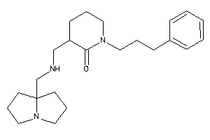 1-(3-phenylpropyl)-3-[(pyrrolizidin-8-ylmethylamino)methyl]-2-piperidone