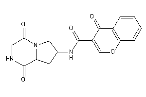 N-(1,4-diketo-2,3,6,7,8,8a-hexahydropyrrolo[1,2-a]pyrazin-7-yl)-4-keto-chromene-3-carboxamide