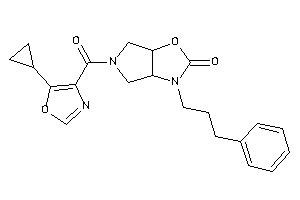 5-(5-cyclopropyloxazole-4-carbonyl)-3-(3-phenylpropyl)-3a,4,6,6a-tetrahydropyrrolo[3,4-d]oxazol-2-one