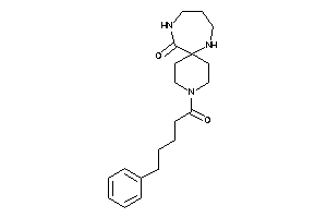 3-(5-phenylpentanoyl)-3,8,12-triazaspiro[5.6]dodecan-7-one