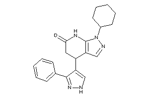 1-cyclohexyl-4-(3-phenyl-1H-pyrazol-4-yl)-5,7-dihydro-4H-pyrazolo[3,4-b]pyridin-6-one