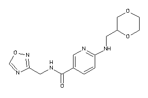 6-(1,4-dioxan-2-ylmethylamino)-N-(1,2,4-oxadiazol-3-ylmethyl)nicotinamide