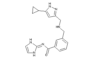 3-[[(5-cyclopropyl-1H-pyrazol-3-yl)methylamino]methyl]-N-(4-imidazolin-2-ylidene)benzamide