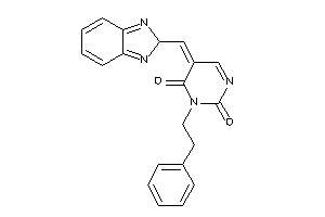 Image of 5-(2H-benzimidazol-2-ylmethylene)-3-phenethyl-pyrimidine-2,4-quinone